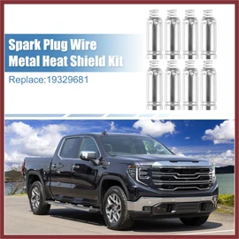 HEROFFIX 8 Pcs Spark Plug Wire Metal Heat Shield Set for Chevy 4.8L 5.3L 6.0L V8 Engine for GM LS/LT-Series 2004-2019 Ignition Spark Plug Wire Covers, 19329681 Replace Parts