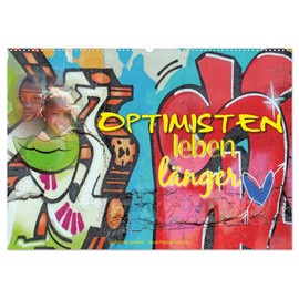 Optimisten leben länger (Wandkalender 2026 DIN A2 quer), CALVENDO Monatskalender: Ein positiver Blick und Optimismus ergeben das Rezept für ein langes und glückliches Leben. (CALVENDO Spass)