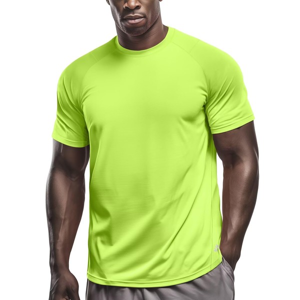 Zengjo Men's Running Shirt Quick Dry Moisture-Wicking Athletic T-Shirt for