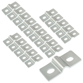 Cjueiom 20Pcs 6mm / 1/4 Conduit Clamps, 304 Stainless Steel Metal U Bracket with 2 Holes, U Pipe Clamp for Outdoor Barbed Wire, Tube and Cable Fixing