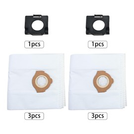 6 Pack 49-90-2016 Fleece Dust Bags Compatible with Milwaukee 0960-20 M12 & 0970-20 M18 PACKOUT Vacuum | Reusable 600D | Fits M12 FUEL 1.6 Gal & M18 FUEL 2.5 Gal Wet/Dry Vac (0960-21) with 2 Holders