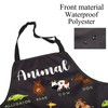 FUSTMW Animal Alphabet Apron Animal Print Apron Gift for Animal