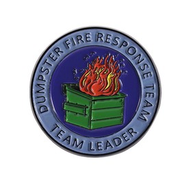 GAUEIOUR Dumpster Fire Response Team Enamel Pins, Cartoon Trash Fire Sarcastic Button Brooch Office Humor Metal Badge Creative Funny Work Decorative Gift Jewelry Accessories