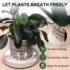 Dcpes 9.8Inch Plant Caddy with Hidden Wheels, Rolling Plants Stand
