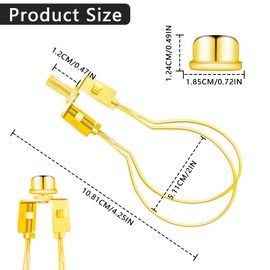 Lamp Shade Light Bulb Clip Adapter, Clip on Lampshade Adapter Kit, Includes Finial and Lampshade Levellers, Keep Lamp Shade hardware in Place Spring Clip for Light Bulb