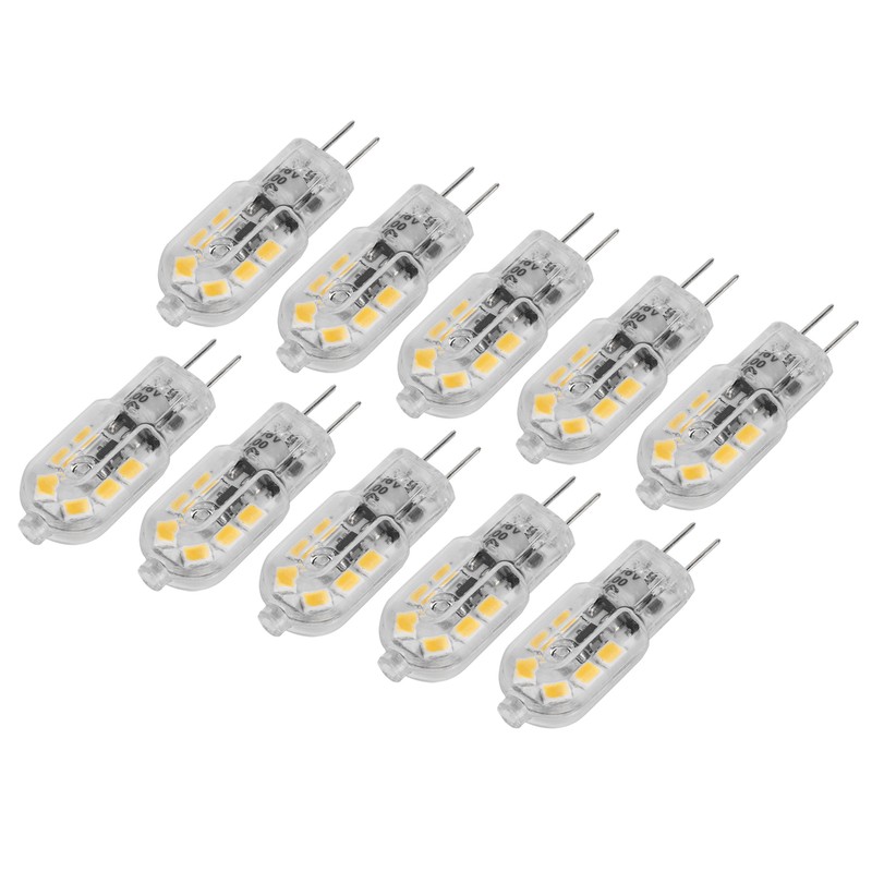 10Pcs Bi Pin Bulbs 12LED 1.2W G4 LED Bulb for