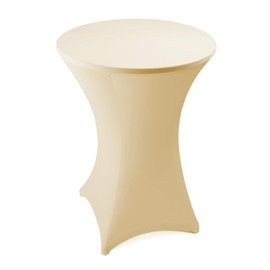 Estexo Home&Garden Bar Table Cover Diameter 60, 70, 80 cm – Various Colours – Bar Table Cover Bistro Table Cover Bar Table Covers (Diameter 60 cm, Beige)