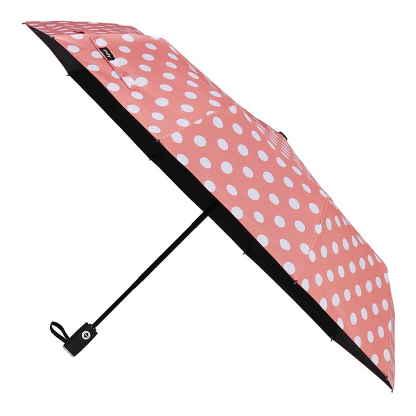 Agaric Cute Polka Dots Large Travel Umbrella, 46” UV Protection