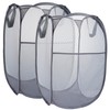 2 Pack Mesh Laundry Basket,Foldable Popup Laundry Hamper with Durable