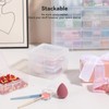 Novelinks Stackable Plastic Clear Storage Box Containers with Latching Lid