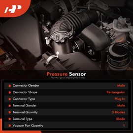 A-Premium Fuel Rail Pressure Sensor [3 Pins] Compatible with Land Rover Discovery Sport 2017-2025, Discovery Sport Van 2015-2023, Defender Station Wagon 2019-2025, Defender Van 2020-2023