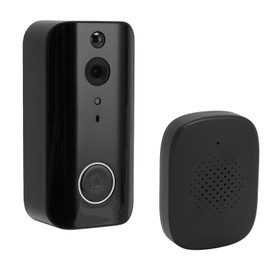 Cámara de Timbre con Video Inalámbrico, Vista HD 1080P con Timbre, Audio Bidireccional, Detección de Movimiento PIR, Visión Nocturna por Infrarrojos, 