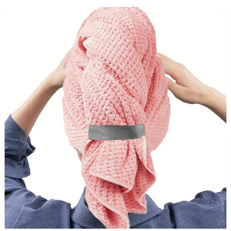 Microfiber Hair Towel Wrap – Extra-Large Quick-Dry Hair Turban with
