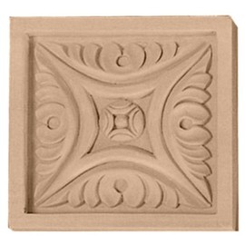 Ekena Millwork ROS05X05X01MDAL Large Middlesbrough Rosette, 5 1/8" X 5 1/8" X 7/8", Alder