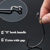 9KM DWLIFE EWG Fishing Hooks 25Pcs Offset Worm Hook Texas