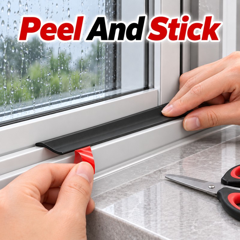 Self-Adhesive Window Water Blocking Bar – Rubber Rain Barrier Strip