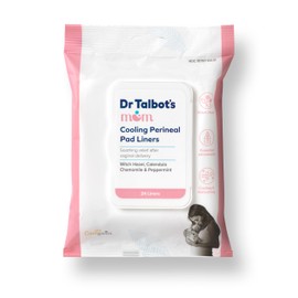 Dr. Talbot's Mom Postpartum Perineal Pad Liners - Instant Cooling Witch Hazel Pad Liners for Postpartum Care - 24 Count