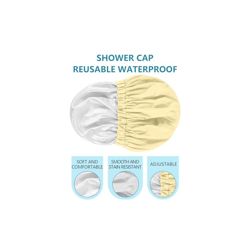 Years Calm Gorros Ducha Reutilizables Impermeables Mujer Cabello Diseño Elástico