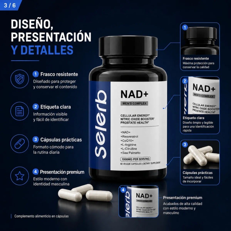 Complejo Nad Cápsulas Coq10 Resveratrol Citrulina
