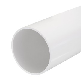 sourcing map PVC Rigid Tube Round Pipe Tubing Hardware Tubing 101.6mm ID 110mm OD 20cm/8" Length White High Impact for Water Pipe, Crafts
