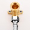 2 Pieces 90 Degree Elbow, 1/2 Inch Brass Wall Plate