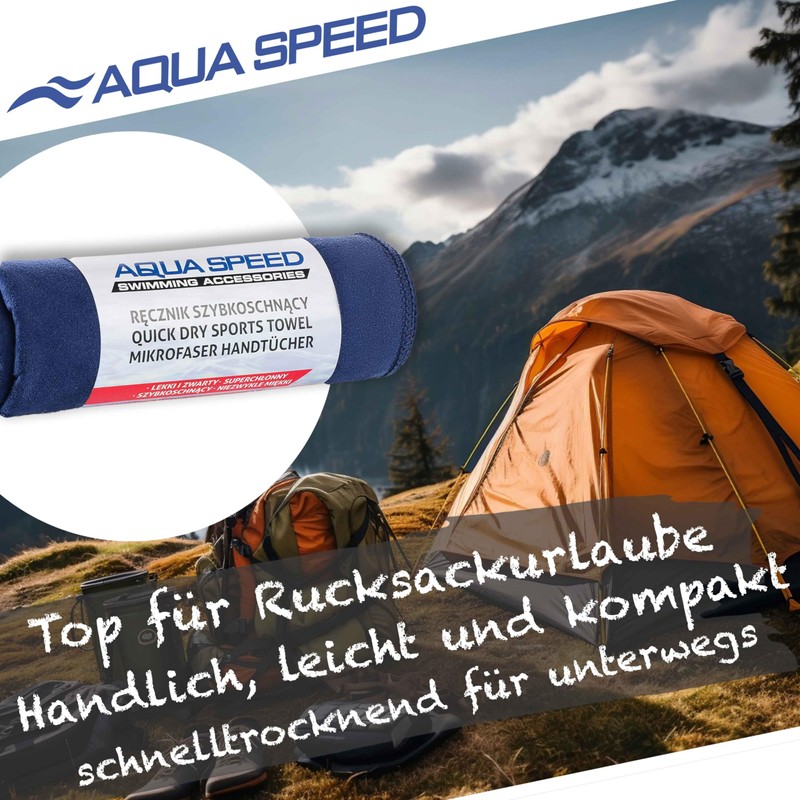 Aqua Speed Microfibre Towel Quick-Drying 50 x 100 cm Travel
