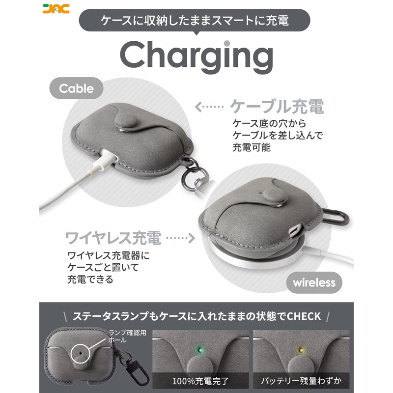 [JAC] Airpods Pro Case, 1st / 2nd Generation, PU Leather,