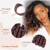 Flyroseing 8 Pcs Curly Braiding Hair, Synthetic Bouncy Cooper French