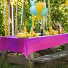 Purple & Gold Holographic Tablecloth 40" x 108" Hot Pink