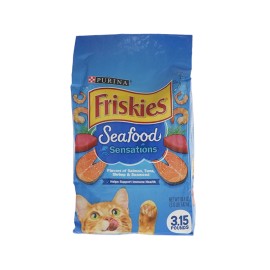 Purina Friskies Seafood Sensations Dry Cat Food Bag 13.5 lb