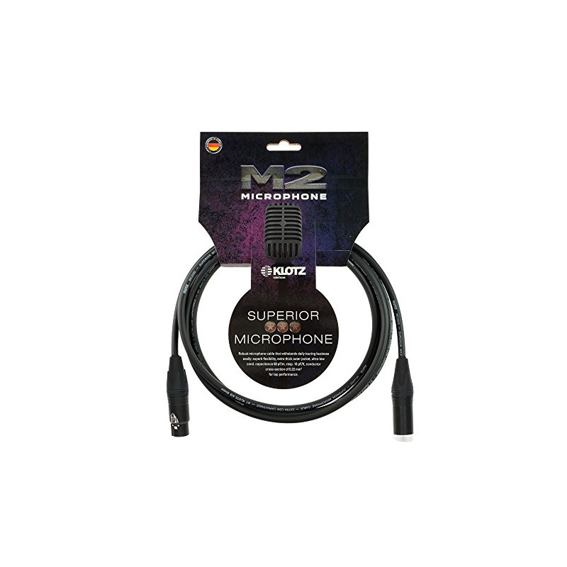 M-2 Microphone Cable 5m XLR f. / XLR m. black