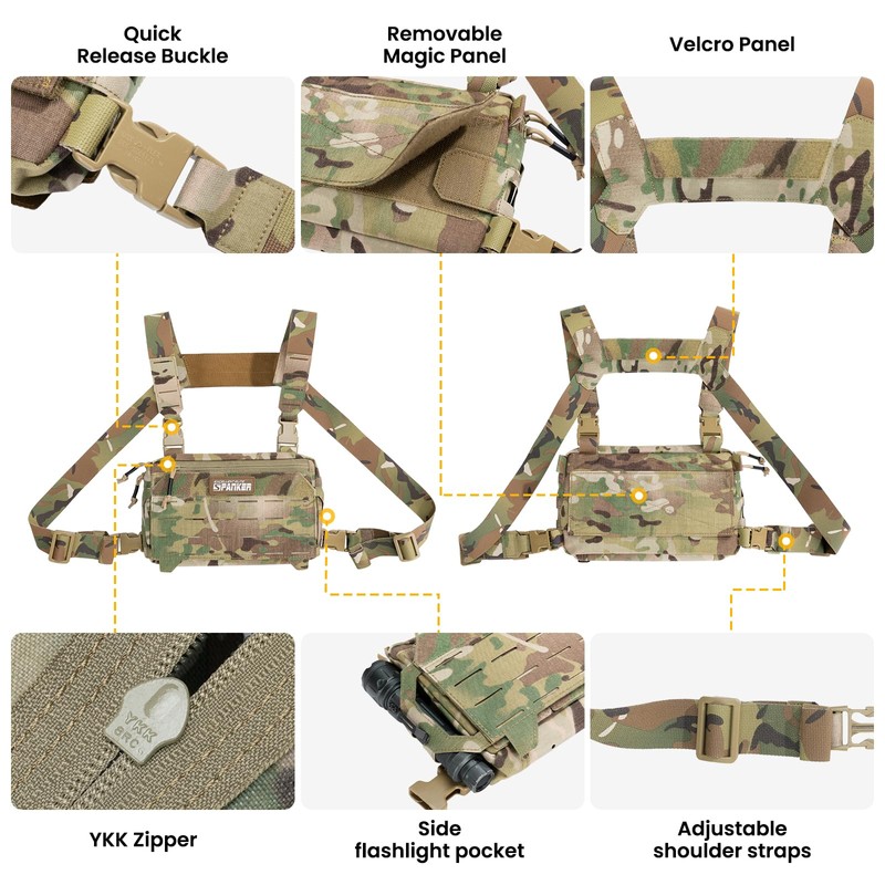 EXCELLENT ELITE SPANKER Men Tactical Chest Rig Bag Military Vest