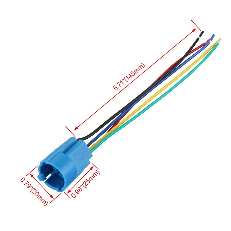 Baomain Wiring Plug with Harness for 16mm 5/8" Push Button