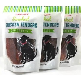 Trader Joe's 3 Pack Lot Trader Joe's Dog Treats Smoked Chicken Tenders Brand New Sealed