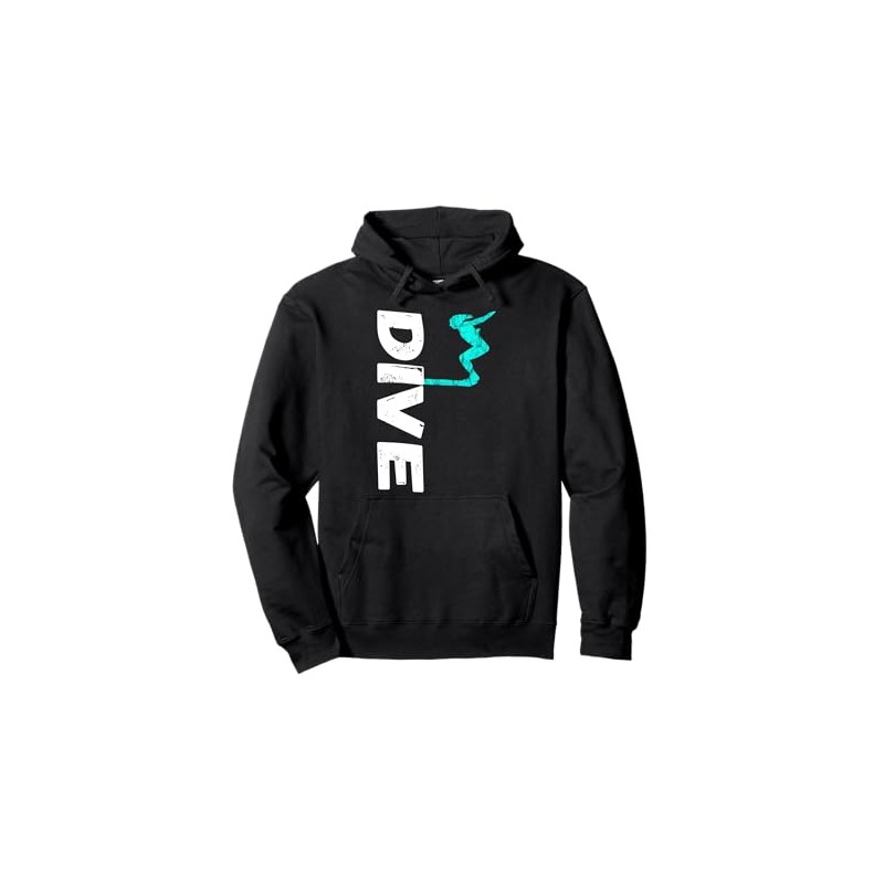 Dive Springboard Diving Board Platform Diving Diver Pullover Hoodie