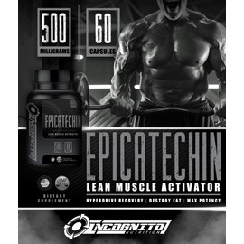 INCOGNITO NUTRITION EPICATECHIN | Extra Strength | 500 MGS Per Serving x 60 Servings | Helps Promote Lean Muscle and Strength | Increase Protein Synthesis | May Reduce Myostatin (1)
