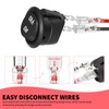 MAEZOE 10-Pack 12V Round Rocker Switch, SPST 20mm Mini 12