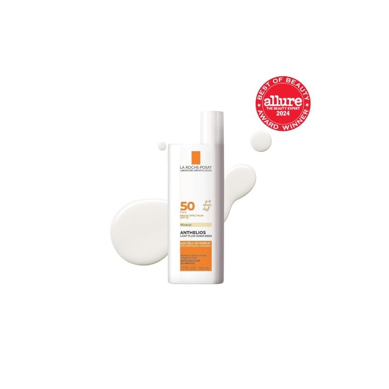 La Roche-Posay Anthelios Sunscreen SPF 50, Ultra-Light Fluid Broad Spectrum