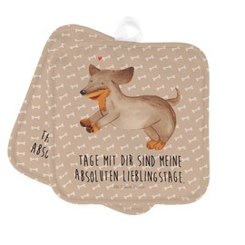 Mr. & Mrs. Panda Pot Holder Dog Dachshund Gift Brown Animal Lover Dog Breed Oven Gloves Dachshund Pot Glove Pet Happy Dog