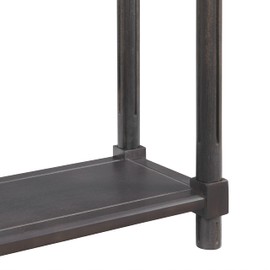 New Ridge Home Goods Narrow Set of 2 Side Tables, End Tables for Small Spaces, Espresso Finish