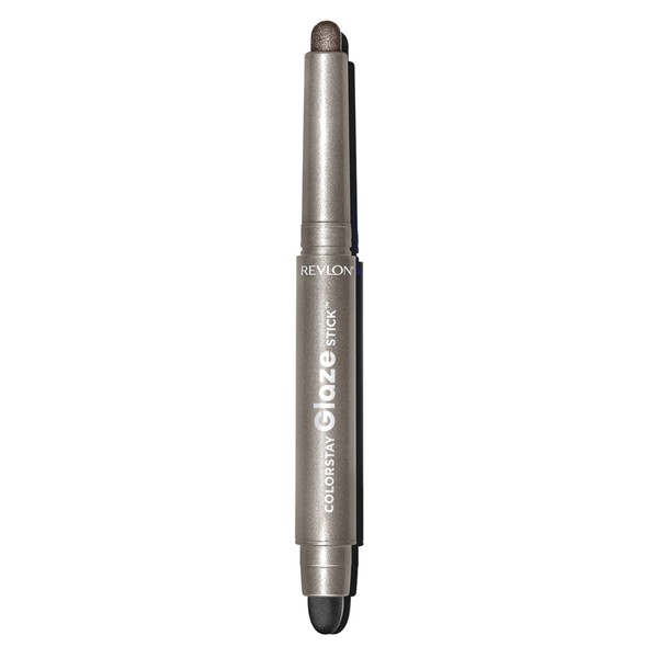 Revlon Color Stay Glaze Stick 873 Sequin (Gray Brown x Silver Pearl, Stick Eyeshadow with Sponge, Stain Resistant, Shadow x Liner, 2-Way Liner), 1 Piece