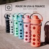 Lifefactory 12-Ounce Glass Water Bottle with Active Flip Cap and