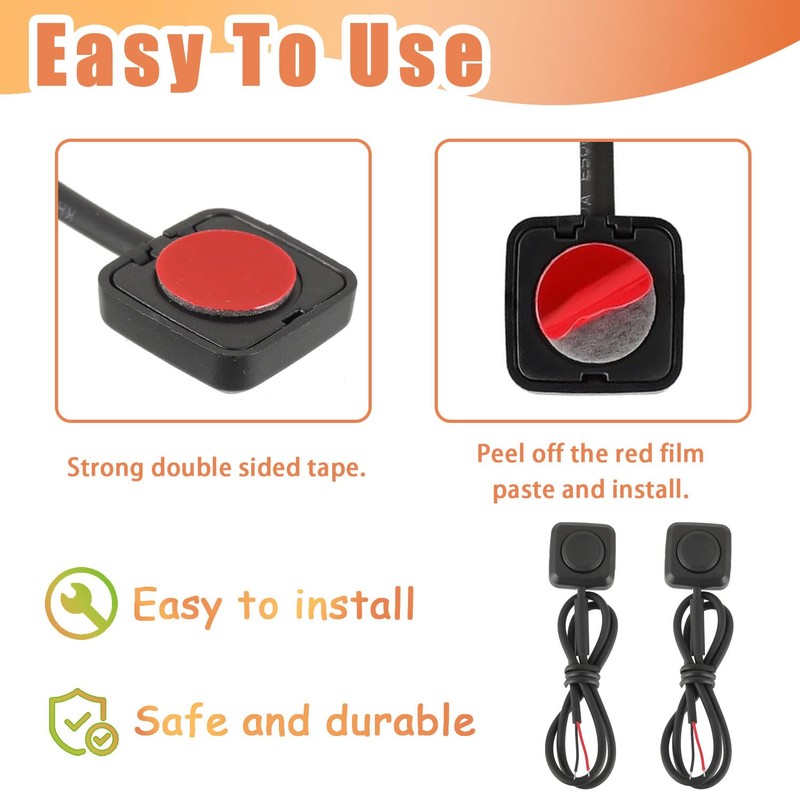 JAMHER 2PCS Momentary Push Button Switch, 12V/24V Mini Push Button