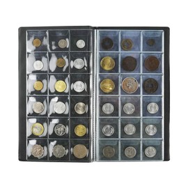 MUDOR 180-Pocket Coin Collection Album, Coin Collection Collector Holder Book, Collector Album Suitable for Coins with a Diameter of Less Than 4.4 cm (Green)