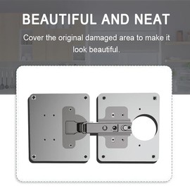 Hinge Repair Artifact, Repair Brackets Plates, Easy Installation with 12 Screws, for Wood, Furniture, Shelves, Cabin (2 Pieces)