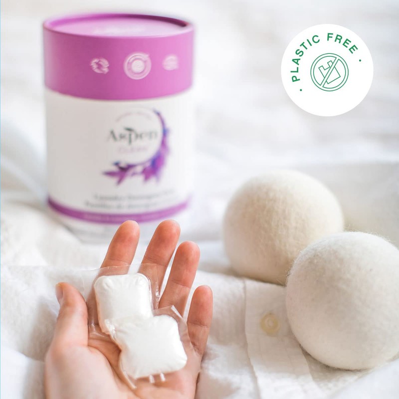 Lavender Laundry Pods by AspenClean, New and Improved Packaging, Zero