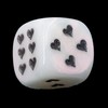 WeLoveDice - Dice White with Black Hearts - Made in