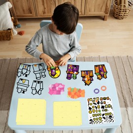 Renbuzhu 36PCS Halloweens Crafts Bulk for Kids: Haunted House Paper Suncatchers DIY Kit Party Activities Decorations, Window Stained Glass Effect Art Supplies