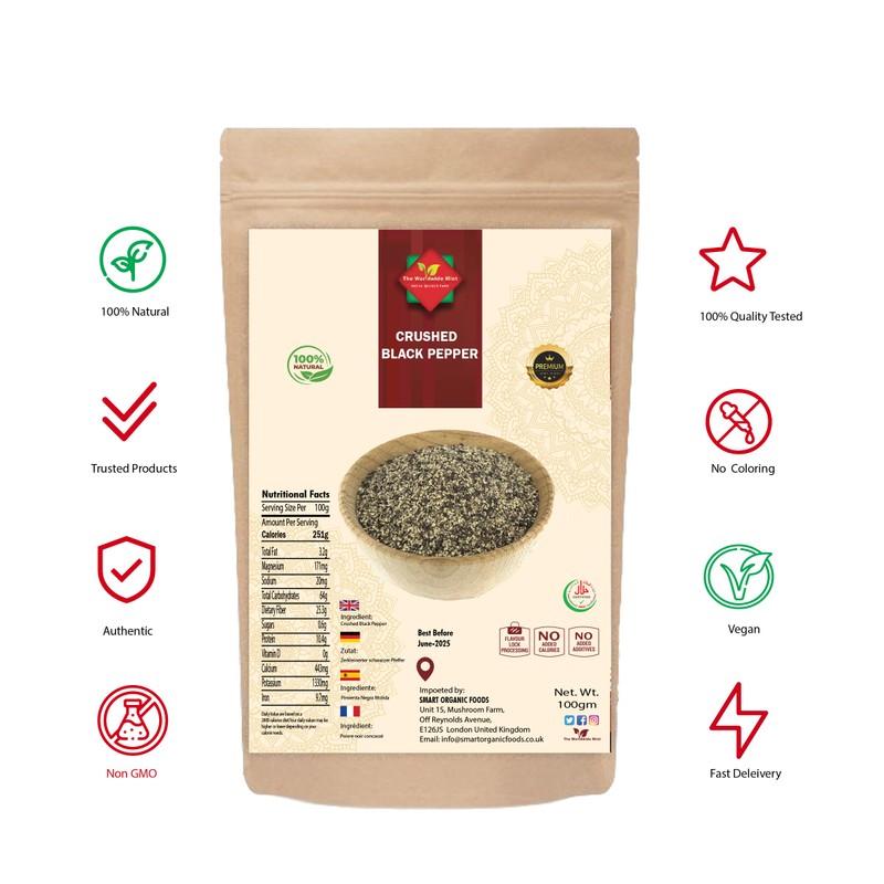 Crushed Black Pepper | Coarse Black Pepper | Cracked |