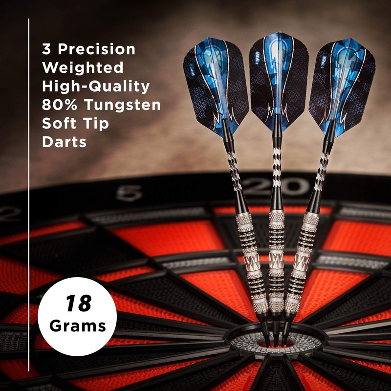 Viper Astro - Dardos (80% tungsteno, Punta Suave, con Estuche